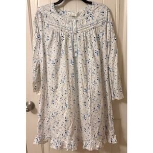 Eileen West Vintage Summer 2014 Collection Pima Long Sleeve Short Gown S